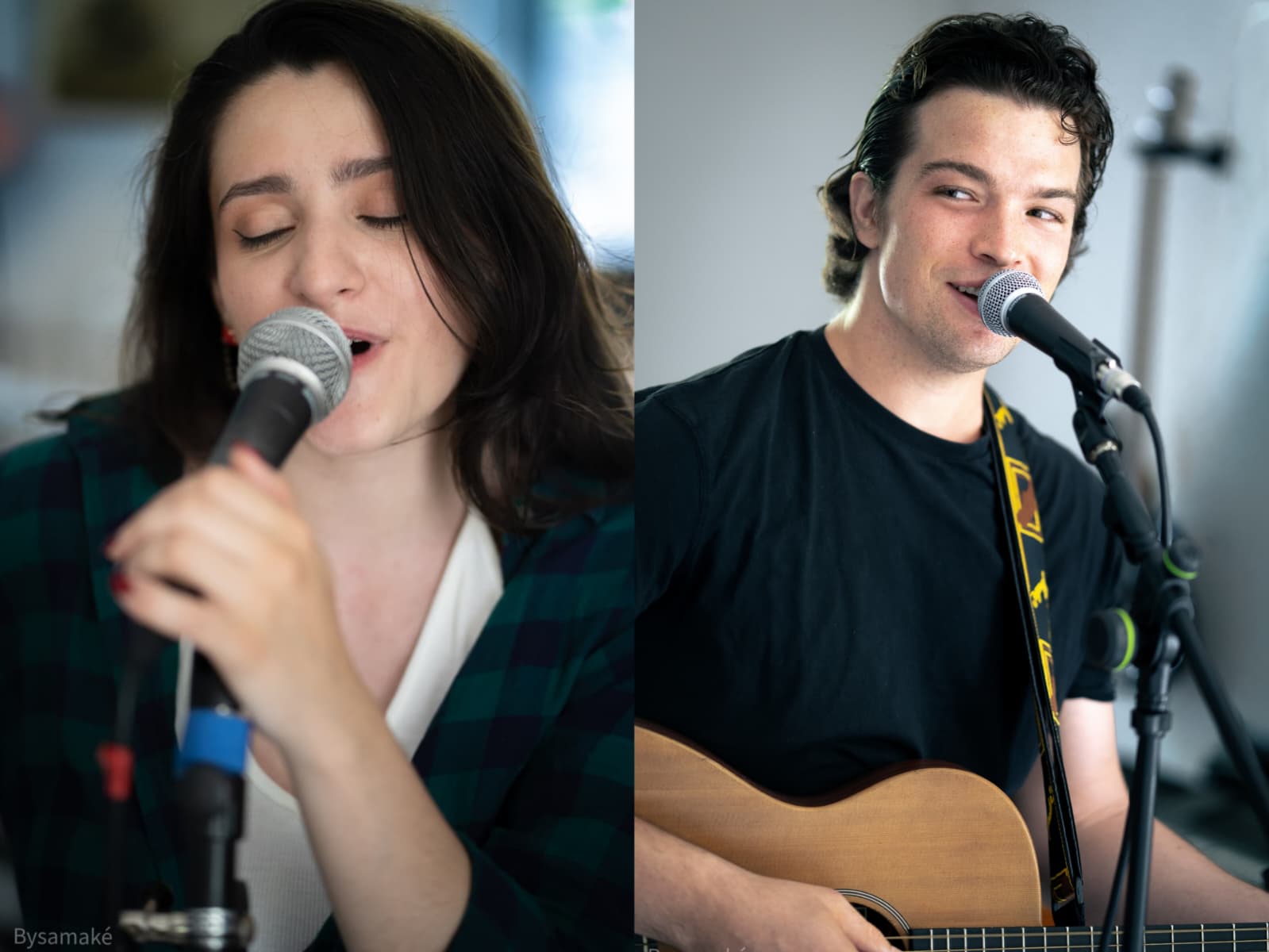 Duo acoustique Solstice en prestation musicale